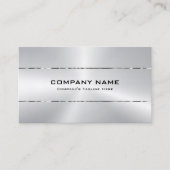 Einfaches silberfarbenes Imitat Metallisches Silbe Visitenkarte (Vorderseite)