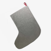 Einfaches Silver für Minimalistischen Namen Großer Weihnachtsstrumpf (Rückseite (Hängend))