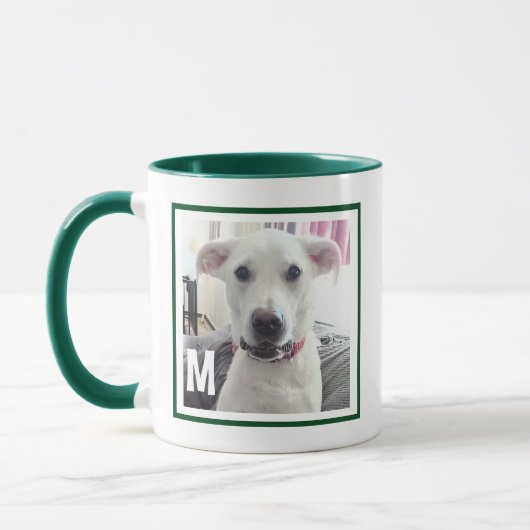 Einfaches Single Foto und Niedlicher Hund Weihnach Tasse (Links)