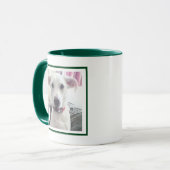 Einfaches Single Foto und Niedlicher Hund Weihnach Tasse (Vorderseite Links)