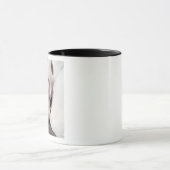 Einfaches Single Initial Niedlich Dog Foto Tasse (Zentrum)