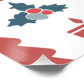 Einfaches skandinavisches Weihnachtsmuster Poster (Ecke)