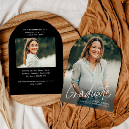 Einfaches Skript 2 Foto Arch Abschluss Einladung