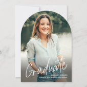 Einfaches Skript 2 Foto Arch Abschluss Einladung (Vorderseite)