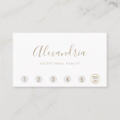 Einfaches Skript 6 Punch Kundenloytion Treuekarte (Vorderseite)