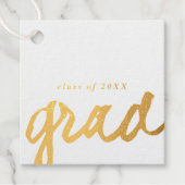 Einfaches Skript | Abschluss Gold Geschenkanhänger (Vorderseite)