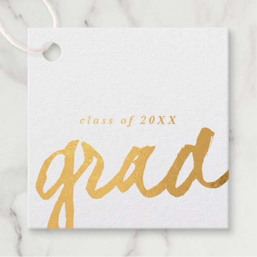 Einfaches Skript | Abschluss Gold Geschenkanhänger (Vorderseite)