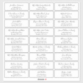 Einfaches Skript, anpassbare Wedelgastadresse Aufkleber (Blatt)