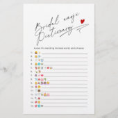 Einfaches Skript-Brautparty Emoji-Pickingspiel (Vorderseite)