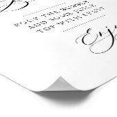 einfaches Skript-Brautparty mimosa-Bar Poster (Ecke)