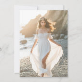 Einfaches Skript-Brautparty Rustic Beach Foto Einladung (Rückseite)