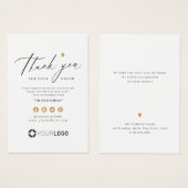 Einfaches Skript-Business-Logo Vielen Dank einfüge (Vorne & Hinten)