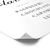 einfaches Skript Cake Flavours-Zeichen Poster (Ecke)