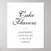 einfaches Skript Cake Flavours-Zeichen Poster (Vorne)