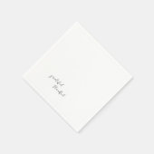 Einfaches Skript Dankbarer Dankbarer Cocktail Serviette (Ecke)