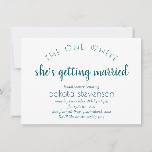 Einfaches Skript | Der Ort, an dem verheiratet wir Einladung (Vorderseite)