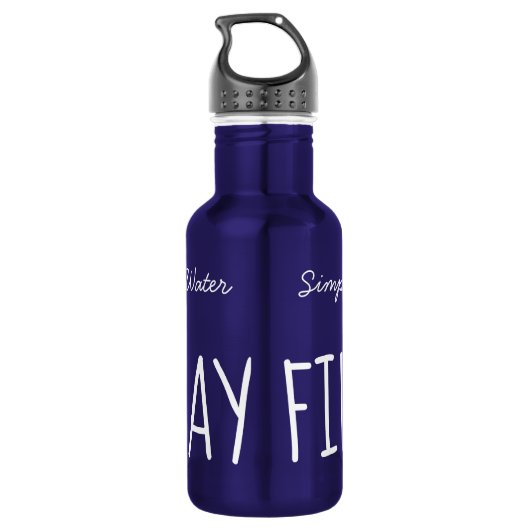 Einfaches Skript Detox Hydration 18oz. Edelstahlflasche (Rückseite)