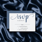 Einfaches Skript | Dusty Blue Blüh Event RSVP Karte