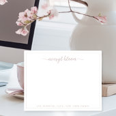 Einfaches Skript Dusty Rose Personalisiert Station Mitteilungskarte