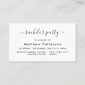 Einfaches Skript - Einladung eines Bachelor Party  (Vorderseite)