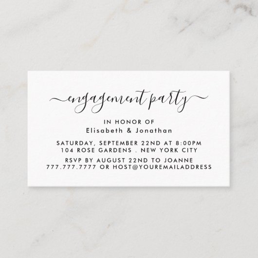 Einfaches Skript - Einladung zum Engagement (Vorderseite)