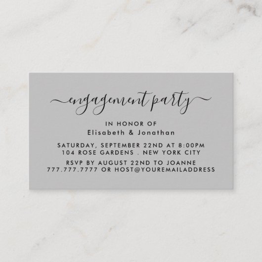 Einfaches Skript - Einladung zum Engagement (Vorderseite)