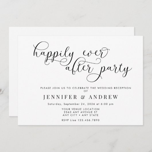 Einfaches Skript | Einladung zum Hochzeitsfeiern i (Vorne/Hinten)