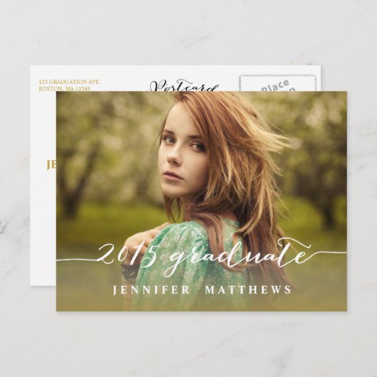 Einfaches Skript | Einladung zur Foto Graduation P (Vorne/Hinten)