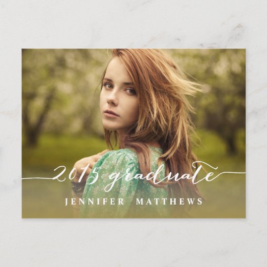 Einfaches Skript | Einladung zur Foto Graduation P (Vorderseite)