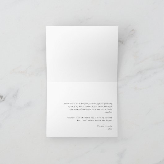 Einfaches Skript | Elegant Personalisiert Dankeskarte (Innenseite)