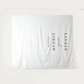 Einfaches Skript-Elegante Hochzeitskugel Wandteppich (Vorderseite (Horizontal))