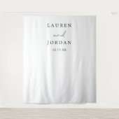 Einfaches Skript-Elegante Hochzeitskugel Wandteppich (Vorderseite)