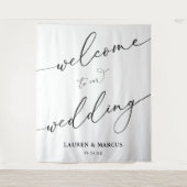 Einfaches Skript-Elegante Hochzeitskugel Wandteppich (Vorderseite)