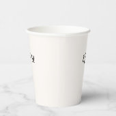 Einfaches Skript-Et-Zeichen-Monogramm-Hochzeit Pappbecher (Rechts)
