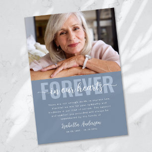 Einfaches Skript Foto Beerdigung Dankeskarte