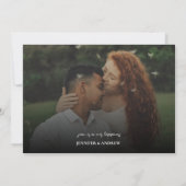 Einfaches Skript-Foto | Einladung zum Hochzeitsfei (Rückseite)