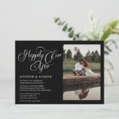 Einfaches Skript-Foto | Einladung zum Hochzeitsfei (Stehend Vorderseite)