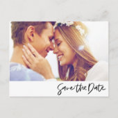 Einfaches Skript-Foto Hochfahren speichern des Dat Ankündigungspostkarte (Vorderseite)