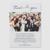 Einfaches Skript-Foto Hochzeit Vielen Dank Magnetkarte (Vorderseite)