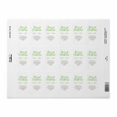 Einfaches Skript Frohe Weihnachten auf White Addre Adressaufkleber (Vorne)