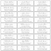 Einfaches Skript-Gästeschrift Aufkleber (Vorderseite)