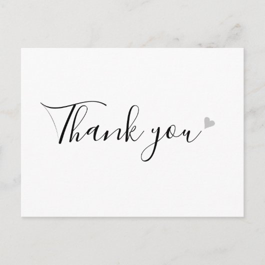Einfaches Skript Geschäft Danke Postkarte (Vorderseite)