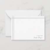 Einfaches Skript, grau, weiß, 2 Seiten, doppelte G Mitteilungskarte (Vorderseite)