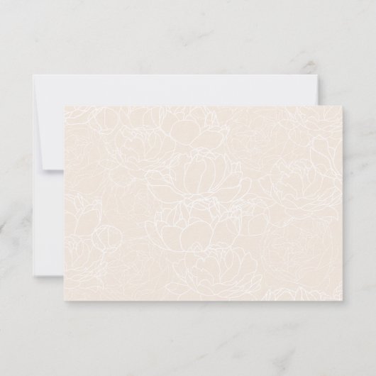 Einfaches Skript Hochzeit Rsvp mit Menü Optionen K (Rückseite)