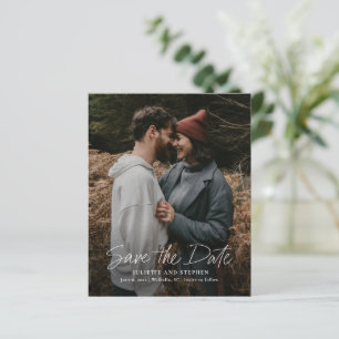 Einfaches Skript-Hochzeitsfoto - Save-the-Date