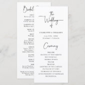 Einfaches Skript-Hochzeitsprogramm (Vorne/Hinten)