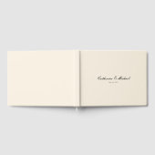 Einfaches Skript Hübsches Creme Hochzeitsgästebuch Gästebuch (Voll)