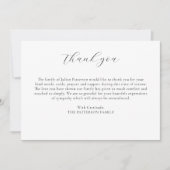 Einfaches Skript Ihre Nachricht Beerdigung Danke K Einladung (Vorderseite)