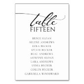 Einfaches Skript Klassische Hochzeitstisch-Nummer Tischnummer (Vorderseite)
