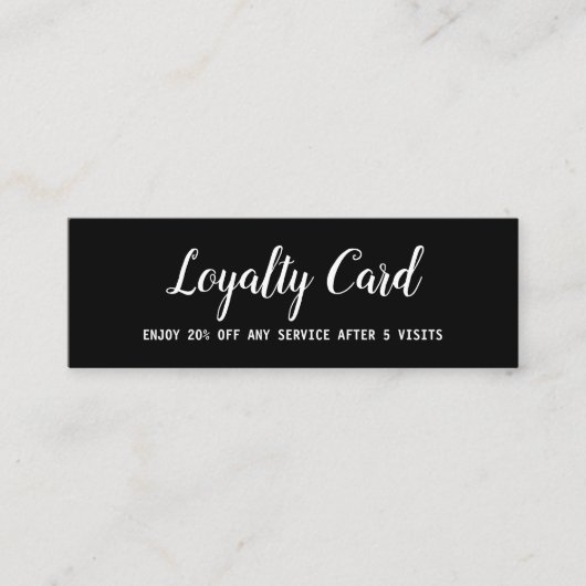 einfaches Skript minimaler Zusatz Ihrer Texttreuun Treuekarte (Vorderseite)